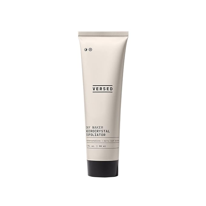 Versed Day Maker Microcrystal Exfoliating Cleanser - Creamy Facial Wash Helps Clear Dead Skin Cells Microcrystalline, Biodegradable Alternative to Microbeads - Vegan (3 fl oz)