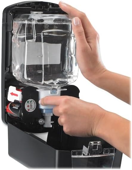 GOJO LTX-12 Touch Free Foam Soap Dispenser, Chrome/Black, 1200 ml Soap Refills, Touchless, Auto, 1919-04 (one Pack)
