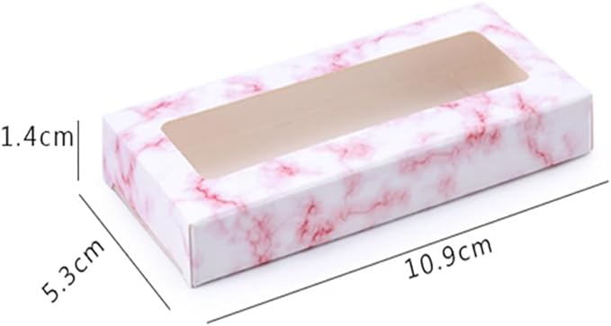 Leadigol 30PCS Empty Eyelash Boxes, Empty Eyelash Packaging Box and Tray, Eyelash Storage Case Lash Case Holder Tray, Fake Lashes Holder Set, Soft Paper Lash Case