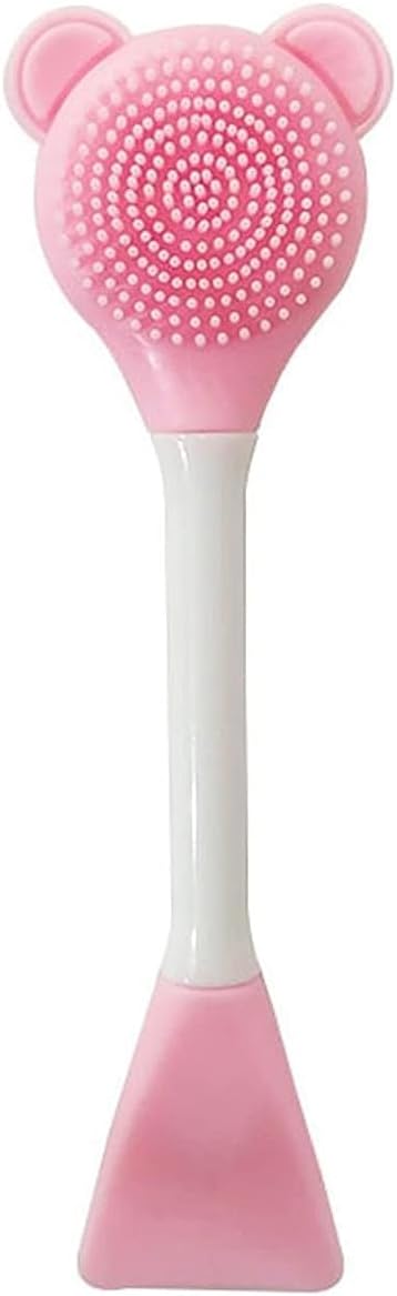 Pink Facial Cream Spatula Silicone Face Mask Brush Mask Beauty Tool-Double Heads Skincare Applicator Tools for Apply Cream Facial Masks