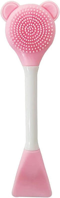 Pink Facial Cream Spatula Silicone Face Mask Brush Mask Beauty Tool-Double Heads Skincare Applicator Tools for Apply Cream Facial Masks