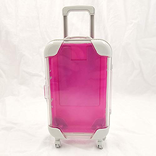HBZGTLAD 10pcs false eyelashes packaging box pink luggage lashes suitcase mink lashes packing fluffy and curly case empty (Rose red)