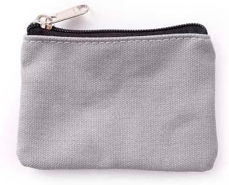 HappyDaily 6 Pack Canvas Zipper Bags Small Makeup Bags Lipstick Cosmatic Organizer Storage Pouch Carrying Purse (Pink/Hotpink/Sky Blue/Purple/Orange/Grey, (3.1" x 5.1"))