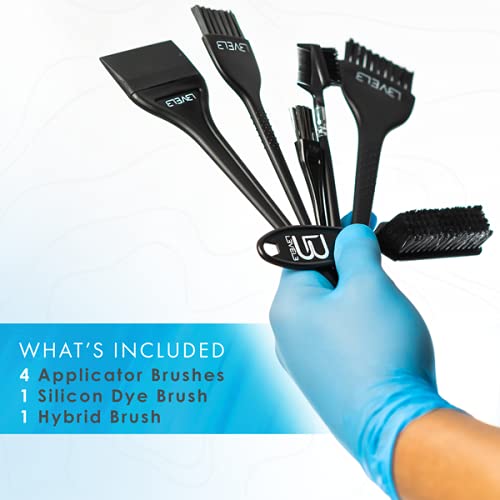 L3 - Tint Brush Set - Professional and Elegant Design - Use for Dye, Tint, and Color Needs - Comfortable and Polished Handle - Level Three Hair Color Brush - 6pc