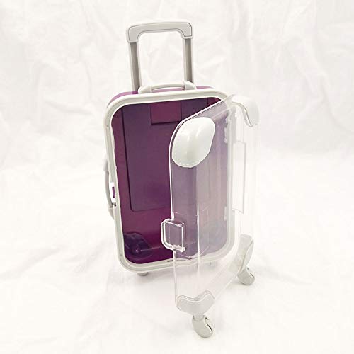 HBZGTLAD 10pcs false eyelashes packaging box pink luggage lashes suitcase mink lashes packing fluffy and curly case empty (purple)
