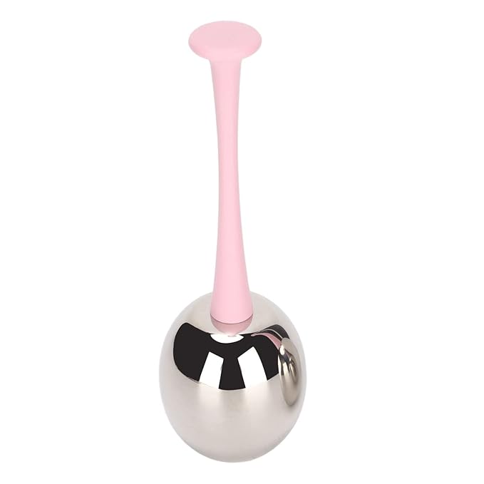 2-Piece Stainless Steel Facial Ice Ball Set - Soothes Skin, Reduces Puffiness & Eliminates Fine Lines, a Skincare Essential, Portable Design, 20ml Cooling Solution, Perfect (Pink Handle)