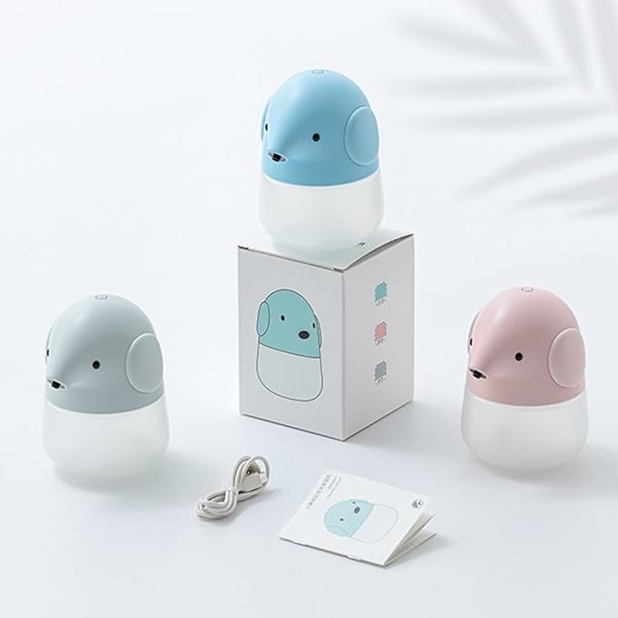 Automatic Soap Dispenser for Kids- Cute Blue Elephant Touchless Foaming Hand Soap Dispenser, Waterproof & USB Rechargeable, 13.5oz/ 400ml for Bathroom Countertop, Kitchen, Preschool Children