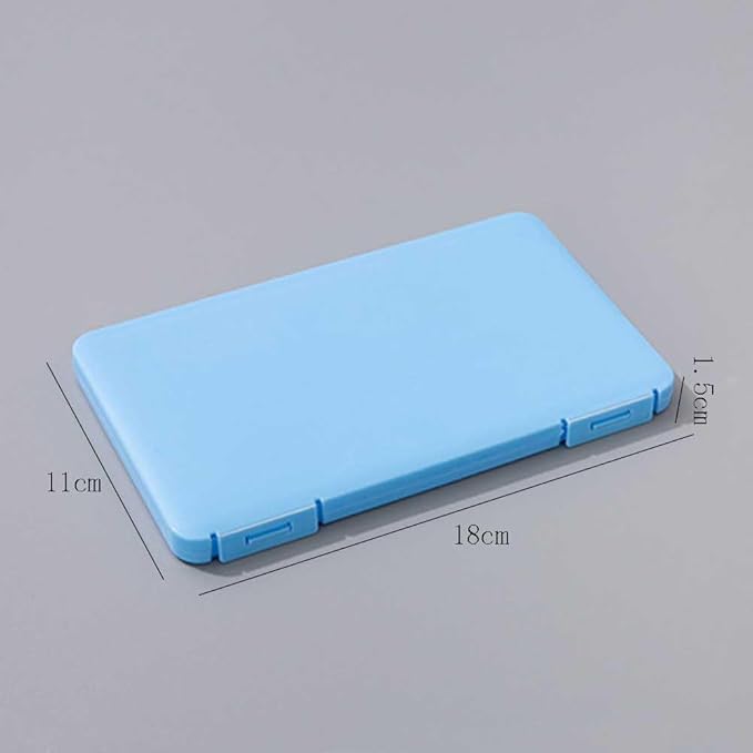 4 Pieces Eyelash Storage Box Case Container Plastic False Eyelash Storage Box Case Container Rectangle Eyelash Organizer Holder Case Box False Lash Storage Box Case Container, Blue