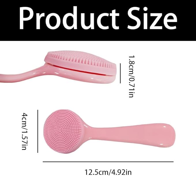 4 Pcs Silicone Facial Cleansing Brush, Manual Face Scrubber with Soft Bristles, Waterproof Exfoliating Brush for Daily Skincare Routine Blackheads Makeup Residues Removal