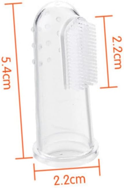 2pcs Finger Toothbrush Boy Girl Oral for Cleaning Gum Massage Design Transparent Color for Boy Girl and Toddlers