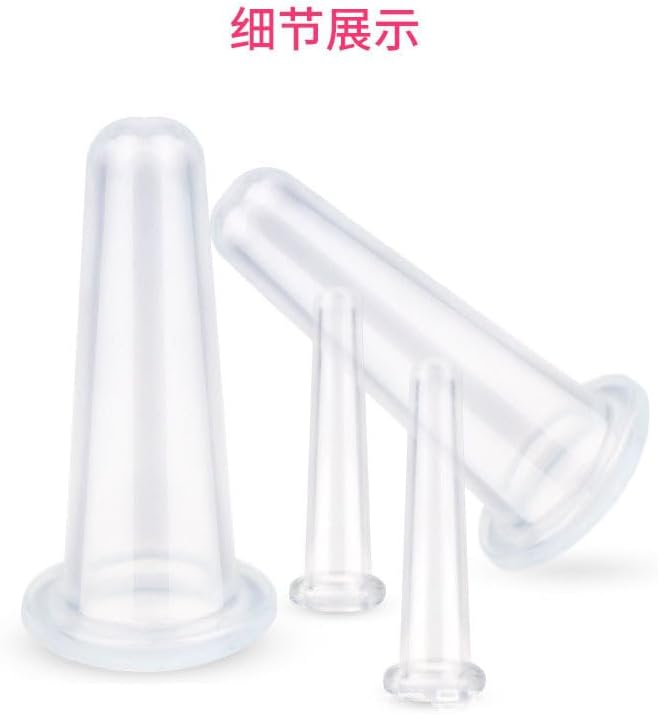 BWESOO 4Pcs Massage Cupping Set Silicone Mini Facial Cups Face Massager Helper Skin Care Neck Back Eyes Massaging Cup Safe to Use, Don't Worry About Burns Health Care Products (Purple)