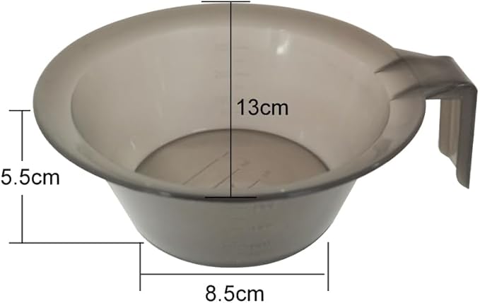 lasenersm 2 Pieces Hair Color Mixing Bowl Hair Color Bowl Hair Dye Bowl Applicator Bowl Plastic Color Mixing Tint Bowls Hair Dyeing Bowls Dyeing Coloring Tool for Home Salon Hairdressing, Gray