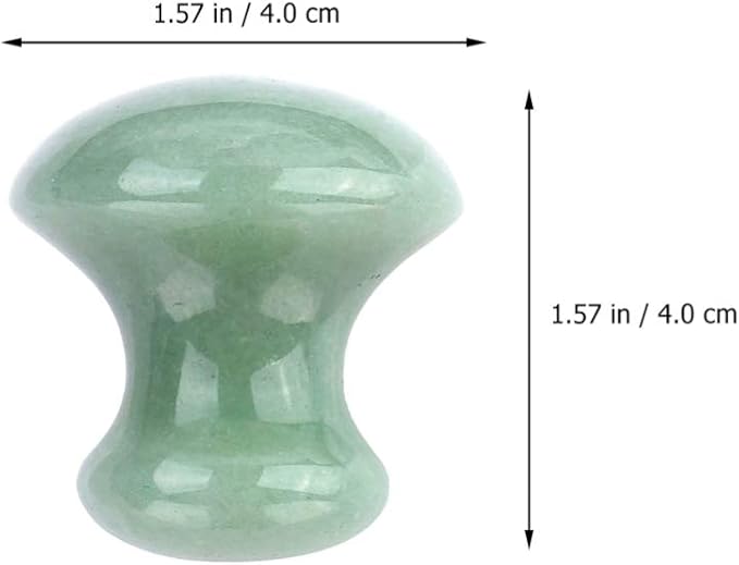 Uonlytech Ice Roller 2Pcs Facial Tools, Green Jade Quartz Massage Rollers Stones Scraping Massage Tool for Women Home Spa