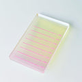 Grafting False Eyelash Acrylic Extension Pallet, Eyelash Extension Glue Tweezers Plate Pad Makeup Palette Individual Training Tools (Dazzling 4.72x2.95inch)
