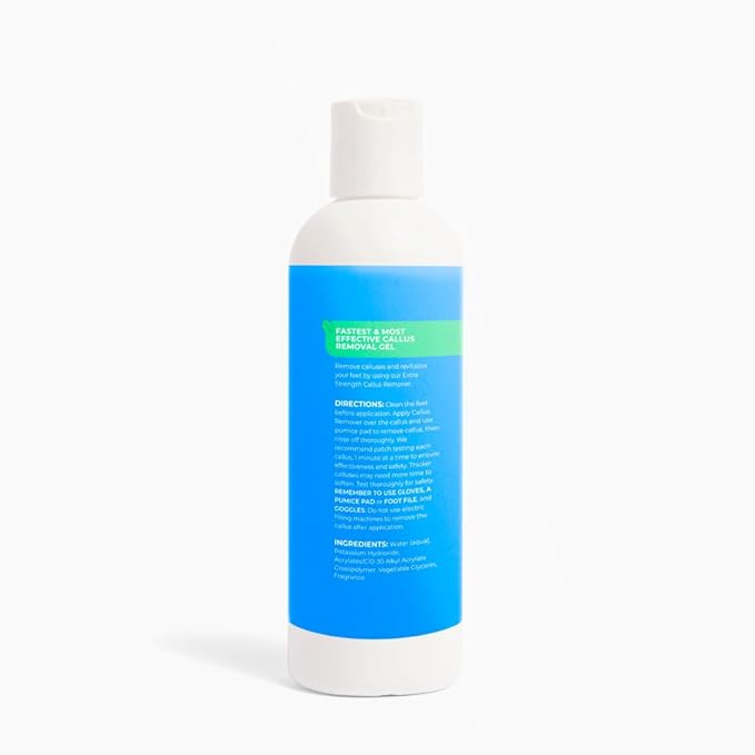 Cacee Callus Remover for Feet 8oz, Gel Formula with Mint Eucalyptus Scent, Works Great with Foot Scrubber, Foot File, or Pumice Stone, Callous or Corn Remover