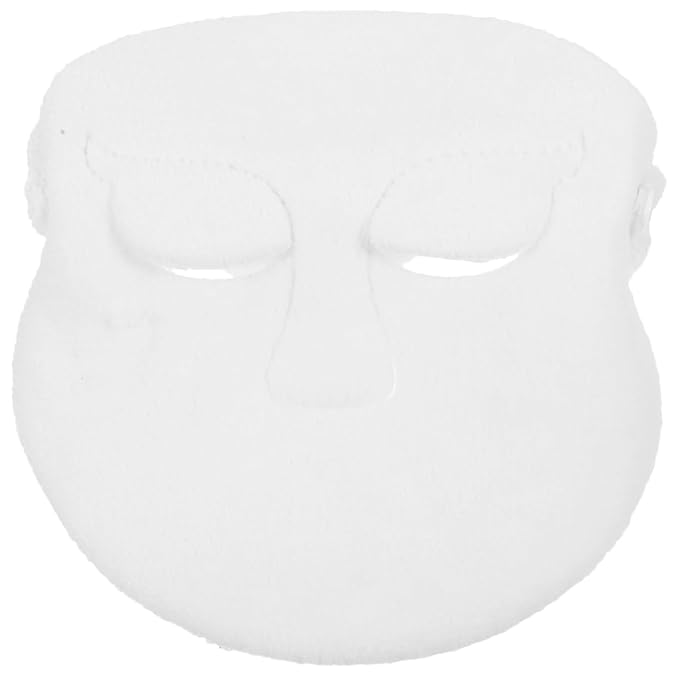 SAFIGLE Hot Compress Face Towel Mask 9.05X9.05In Thickened Double-Layer Reusable Facial Steamer Towel with Secure Fit Rope for Skin Care and Hot Cold Therapy