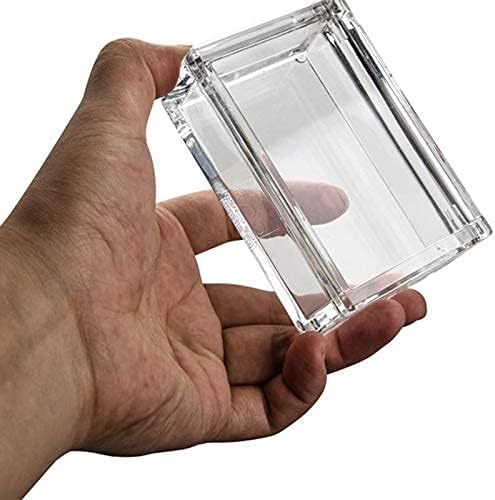 Sizikato Set of 2 Clear Acrylic Q-Tip Holder Bathroom Cotton Swab Dispenser.