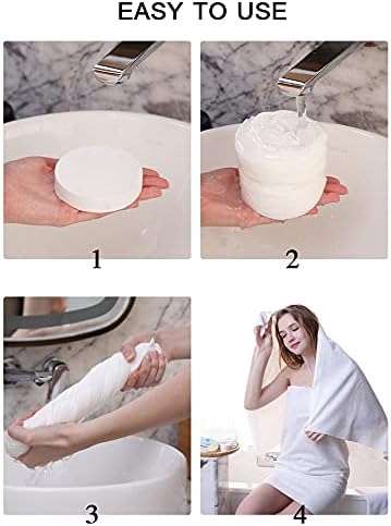 Large Compressed Towel 42 x 27 inch Disposable Cotton Bath Towels Portable Light and Reusable Suitable for Hiking Camping Beach Swimming and Traveling