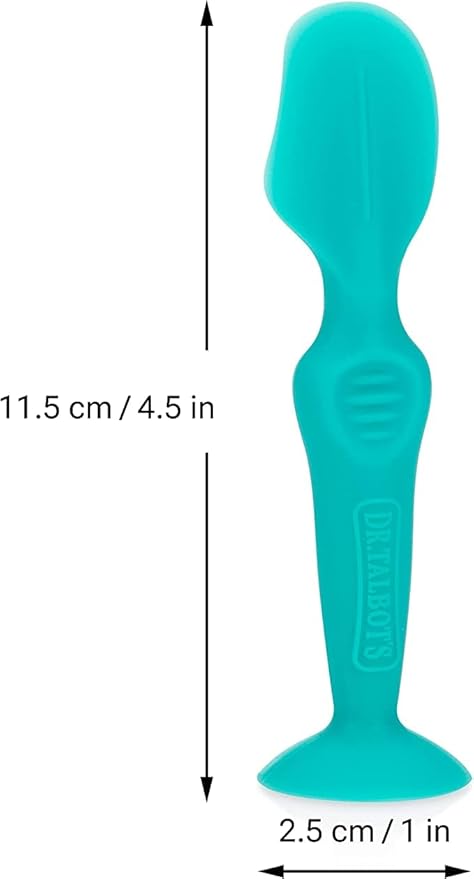 Dr. Talbot's Diaper Cream Brush for Babies - Diaper Rash Cream Applicator with Suction Base and Hygienic Case - Mini Size - Aqua Blue, (Pack of 2)
