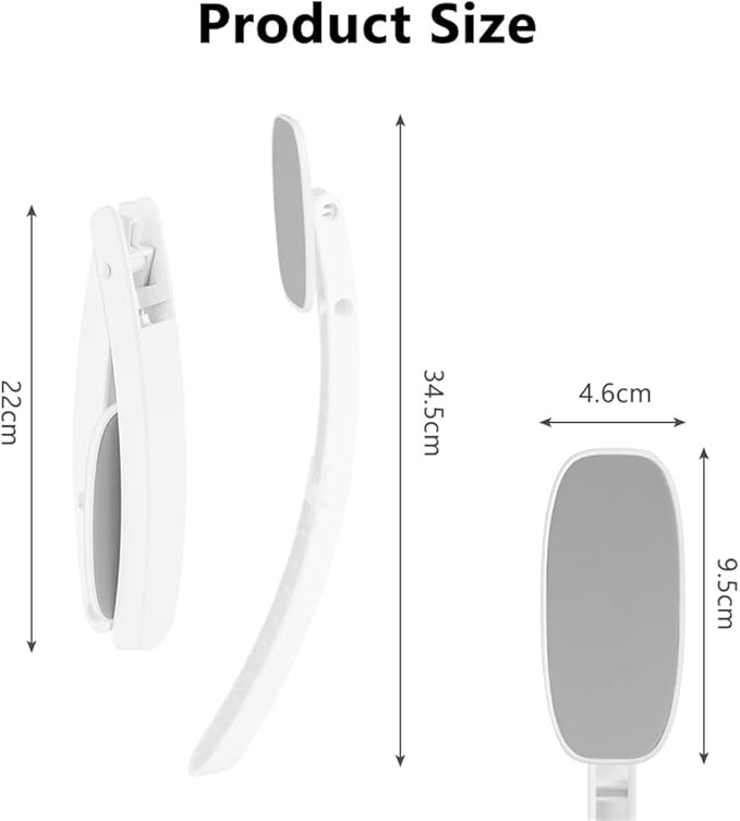 Lotion Applicator for Back, Foldable Back Cream Applicator, Detachable Long Handled Cream Applicator, 2 in 1 Back Scrubber for Shower, Body Brush Bathing Accessories for Men Women (Grey)