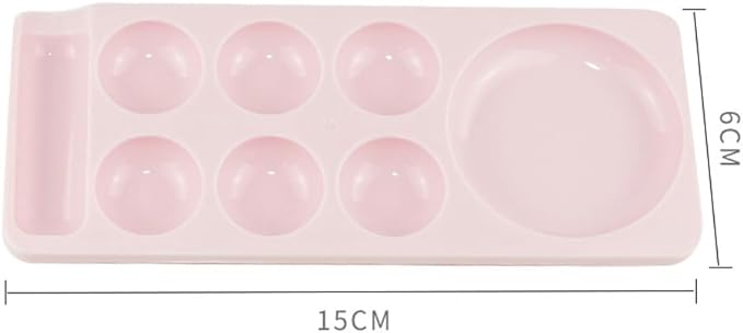 3 Pcs Nail Art Palette Plastic Nail Art Color Mixing Plate Cosmetic Mixing Tray Manicure Tool for Home and Salon Use