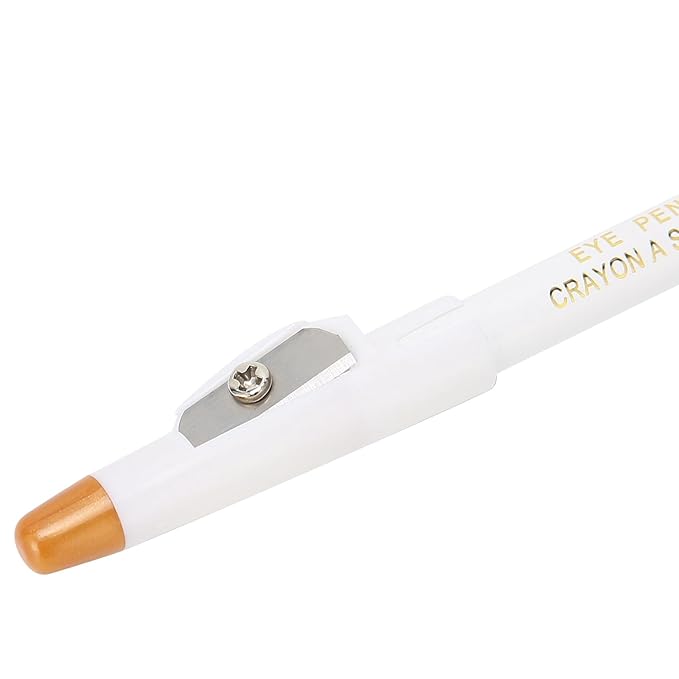 Beard Pencil, Premium Barber Pencil Beard Shaper with Built in Sharpener Hairline Razor Trace Pencils Beard Beard and Hairline, Professional Shaping Tool for Men (White)