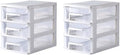 Beaupretty Sundries Holder 3 Layers Storage Box Desk Drawer Type Organizer Pp Plastic Mini Cosmetics Storage Case