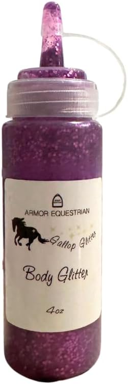Horse Gallop Glitter Gift Set, 4 Items - Hoof Polish, Body Glitter, Mane and Tail Gel, Shimmer Body Spray (Purple)