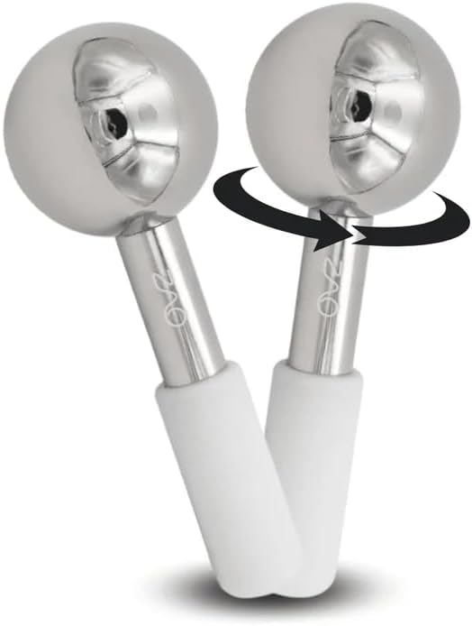 ZAQ Stainless Steel Ice Globes for Face and Eye (Silver), Durable Cryo Globes Use to Reduce Puffiness, Tighten Pores and Sinus Relief, Face Globes for Facial Massages and Daily Beauty Routines