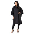 Betty Dain Lightweight Crinkle Nylon Hair Cutting/Styling Cape, Water Resistant, Machine Washable, Lightweight Nylon, Repels Hair, Snap Closure at Neck, Generous 54 x 60 inch Size, Black