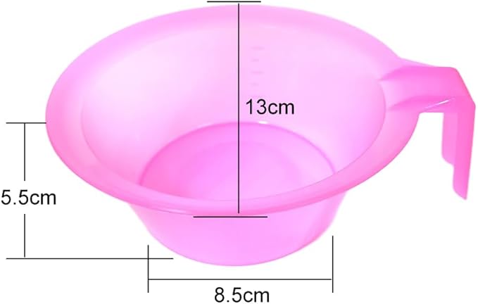 lasenersm 4 Pieces Hair Color Mixing Bowl Hair Color Bowl Hair Dye Bowl Applicator Bowl Plastic Color Mixing Tint Bowls Hair Dyeing Bowls Dyeing Coloring Tool for Home Salon Hairdressing, Pink, Gray