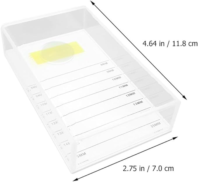 ARTIBETTER Grafted Eyelash Storage Box with Cover, White Jade Eyelash Organizer Tray for Lash Extensions, False Lashes Storage Case for Beauty Salon and Personal Use