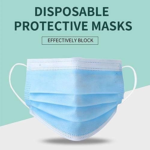 500 Pack Disposable Face Masks (5 Boxes, 100pcs/Box) Blue Face Masks for Protection