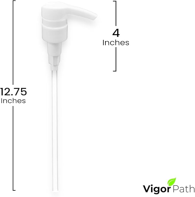 Universal Shampoo/Conditioner Dispenser Pump for Bottles, Leak Proof, Pump Top Fits 1 L/33.8 oz Bottles, 28/410 Neck Size (White - Pack of 4)