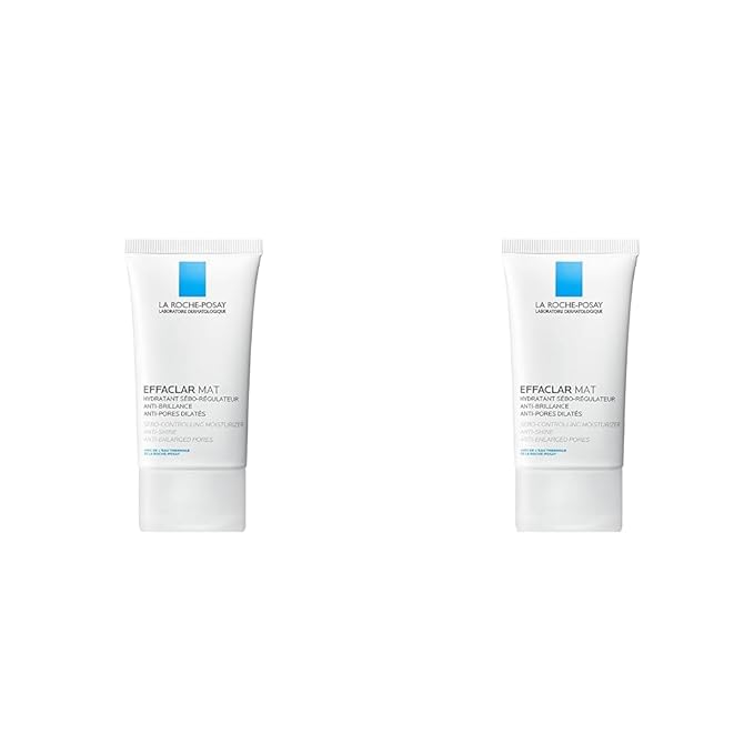 La Roche-Posay Effaclar Mat Oil-Free Mattifying Moisturizer,(Pack of 2)