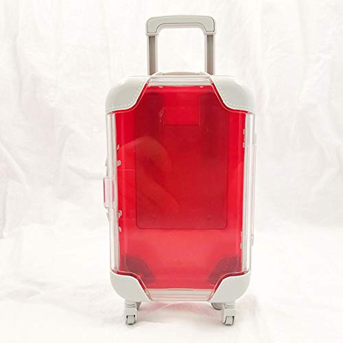 HBZGTLAD 10pcs false eyelashes packaging box pink luggage lashes suitcase mink lashes packing fluffy and curly case empty (red)