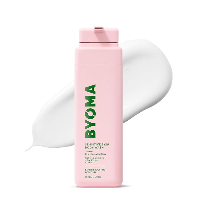 BYOMA Sensitive Body Wash - For Delicate, Irritated Skin - Creamy, Fragrance-Free Cleanser with Colloidal Oat & Urea - Soothes & Relieves Itching - Skin Barrier Support - 16.9 fl oz