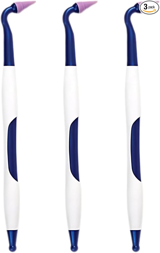 Gingival Stimulator - Flexible Rubber Tip Stimulator Massager Dental Tools, with Travel Zipper Pouch- 3 Pack Total