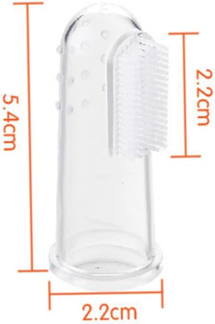 2pcs Finger Toothbrush Oral for Teething Relief Gentle Gum Cleaning Tool for Boy Girl Transparent for Teeth