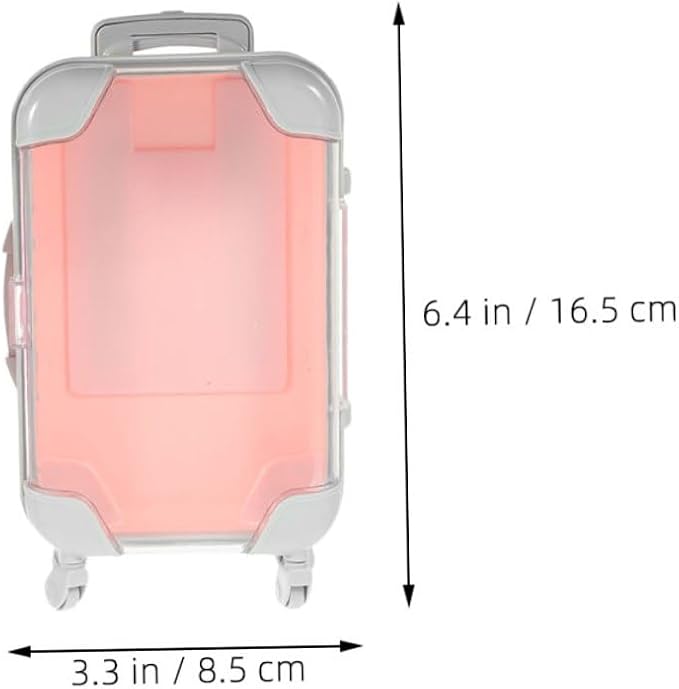2pcs Mini Eyelash Storage Case Set, Portable False Eyelashes Organizer Suitcase with Adjustable Compartments, Lightweight Makeup Travel Cosmetic Case for Women
