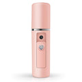 Nano Facial Mister Moisturizing Atomization Humidifier Cool Mist Facial Steamer Handy Mist Sprayer Moisturizing & Hydrating for Skin Care, Makeup, Eyelash Extensions (Pink)