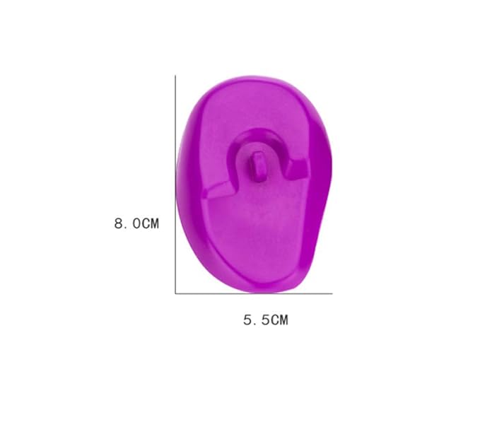 3 Pairs Waterproof Silicone Ear Covers Hairdressing Dye Coloring Ear Cover Earmuff Protectors Ear Cap Salon Hair Styling Tool for Hairdressing Shop and Home Personal Use (Random Color)