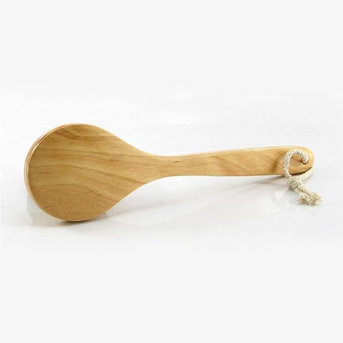 11.8“ Long Handle Dry Bath Body Brush Back Scrubber, Wooden Handle Shower Brush with Natural Boar Bristles, Good for Exfoliating, Cellulite, Detox, Blood Circulation, etc.