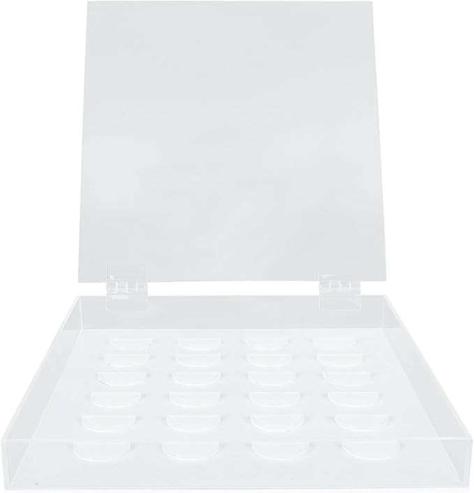 False Eyelash Storage Case Single-layer Acrylic Eyelash Packing Box with Flip Cover Organizer and Display Holder