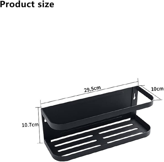 Multi-Layer Magnet Rack, Refrigerator Racks Bathroom Countertop Storage Shelf Cosmetic Organizer Holder Kitchen Spice Rack, Decorative Storage,Black