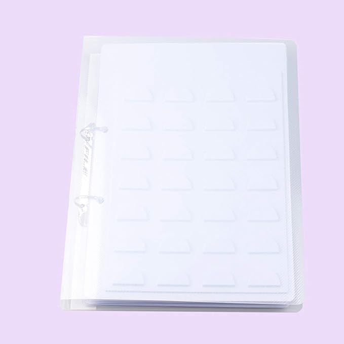 70 Pairs of Eyelash Display Card, Eyelash Storage Book, White False Eyelashes Template Catalog Storage Case