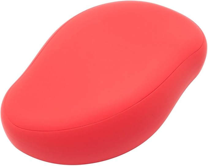 The Beauty Spy Glass Slippers Foot File - Ultra-Patterned Glass - Ergonomic Design - Gently Removes Rough Skin from Feet, Elbows, Knees - Wet or Dry Use (Red)