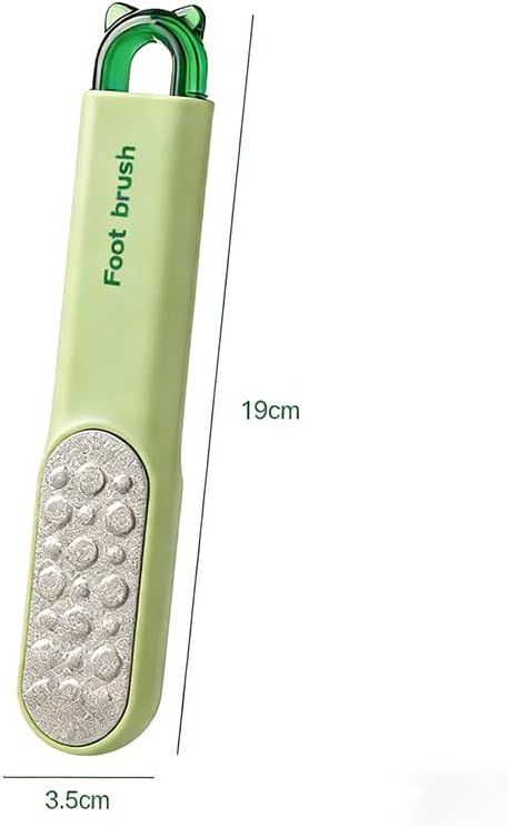 Foot Callus Remover, Foot File Callus Remover for Feet, Double Sided Foot Scrubber with Soft Silicone Brush, Pedicure Tools for Feet Care Dead Skin Calluses (Green)