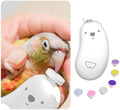 MANON ROSA Bird Nail Grinder, Bird Beak Grinder- Safe and Quiet Bird Nail Care Tool, Complete Grooming Kit for Parrots Conures Cockatiels Finches Parakeets, Premium Beak Maintenance (White)