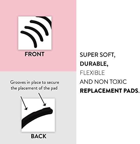 Black Eyelash Curler Refills (24-Pack) Replacement Pads | Eye Lash and Cosmetic Accessory | Create Permanent Curls and Intense Lashes | Universal Fit for Standard Curlers